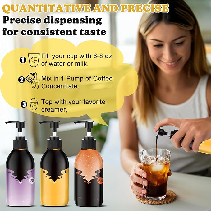 Palksky Syrup Pump for Javy 6fl oz Coffee Concentrate, 6 Pack Coffee Syrup Dispenser Pump, Precise Pump for Coffee Concentrate, Replace Measuring Spoon for Consistent Dispensing and Easy Use