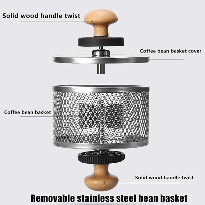 Upgrade Coffee Roaster Machine for Home Use, Household Electric Coffee Bean Roaster Roasting Machine Peanut Bean Home Coffee Roaster