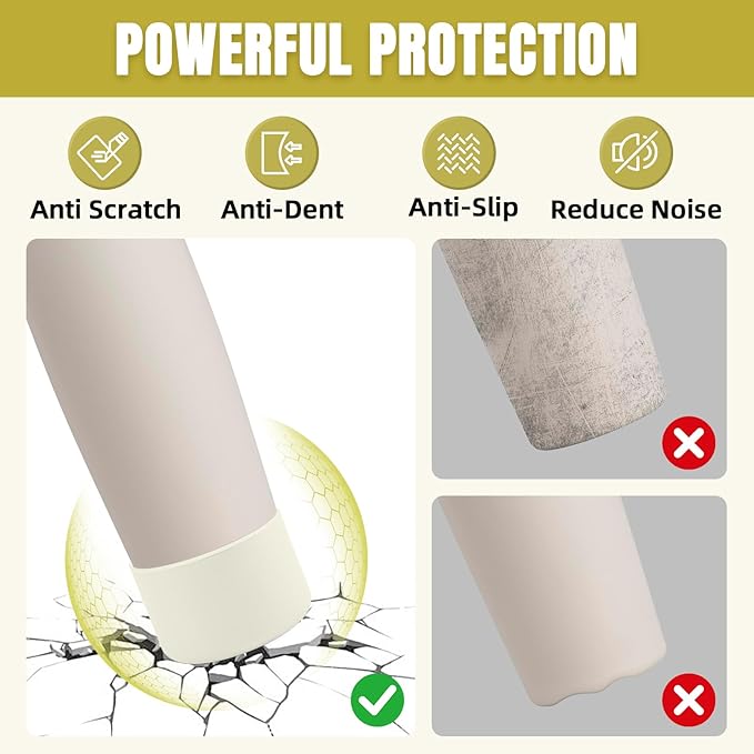 2PCS Silicone Boot Compatible with Owala 30oz & 40oz FreeSip Sway Bottles & Tumblers, Protective Anti-Slip Bottom Cover Sleeve for Freesip Sway Tumbler