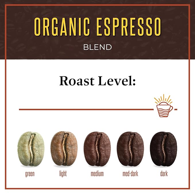 San Diego Coffee Organic Espresso, Dark Roast, Ground Coffee, 16-Ounce Bags (Pack of 2) Café molido tostado
