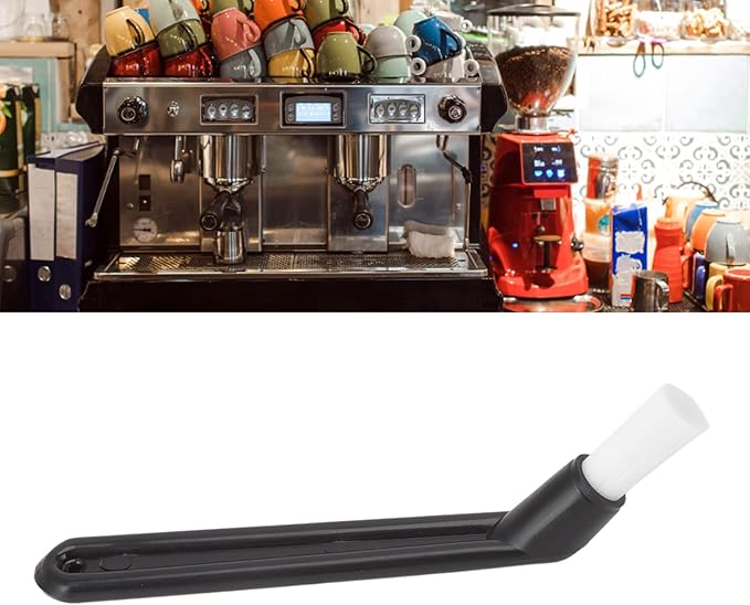 Coffee Machine Cleaning Brush,Curved Handle Nylon Brush,for Grinder Machine,Black Grinder Cleaning Brush