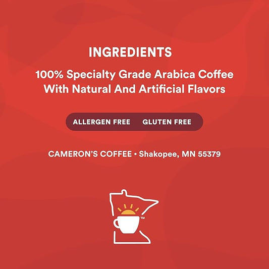 Cameron's Coffee Roasted Ground Coffee Bag, Flavored, Cinnamon Sugar Cookie, 12 Ounce, Pack of 6 - NEW