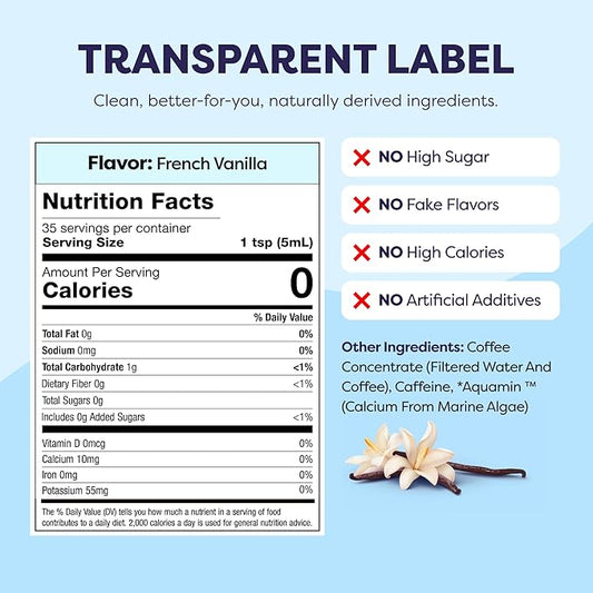 Coffee Concentrate - Cold Brew Coffee, Perfect for Hot or Iced Instant Coffees, Hot Drinks, Cold Brew Concentrate, 2 Pack - French Vanilla