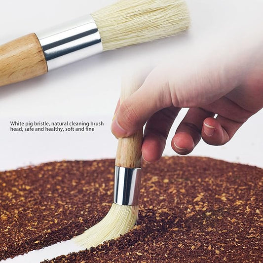 Coffee Grinder Cleaning Brush,with Beech Handle,Pig Hair Brush for Coffee Machine Cleaner,for Grinder Maintenance