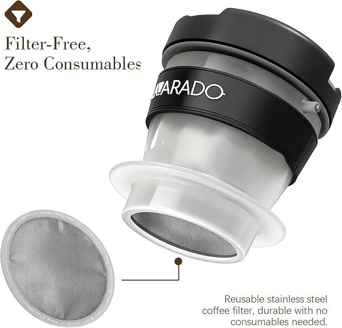 Air Pressure Coffee Maker, Manual Espresso Brewer No Electricity, Portable Handheld Coffee Maker for Home, Office & Travel, 0.3L Glass Pot