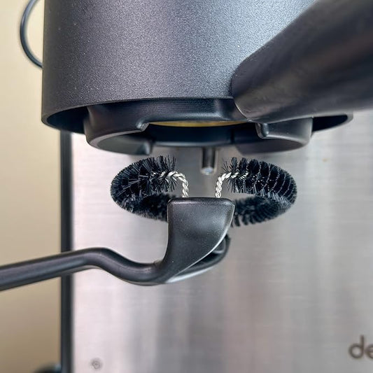 MiiCoffee Espresso Machine Cleaning Brush for 58mm Grouphead, Detachable 360° Nylon Cleaning Bristles