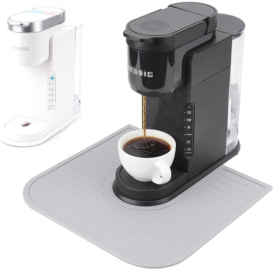 Silicone Coffee Mat for Keurig K-Express and K-Iced Coffee Maker, Coffee Bar Accessory for Countertop, Espresso Machine Accessories, Splash-proof, Easy to Move, Dishwasher Safe