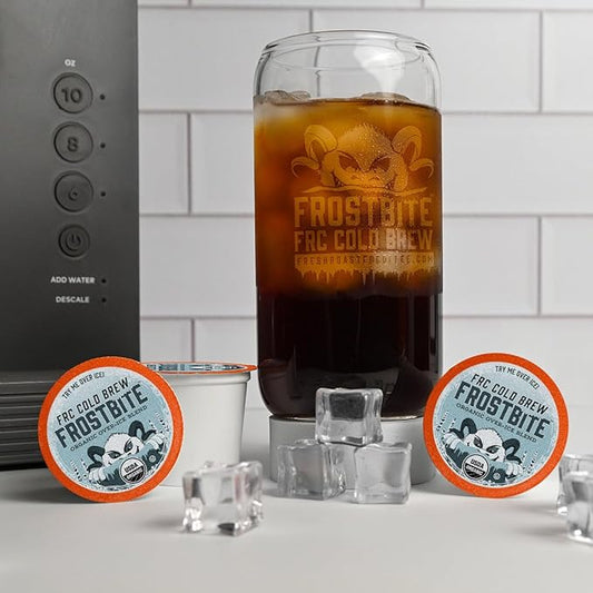 FRC Organic Frostbite Cold Brew Pods | Mold & Myco 3rd Party Tested, USDA, Kosher | Med Roast, 24 Pods for Kcup Brewers