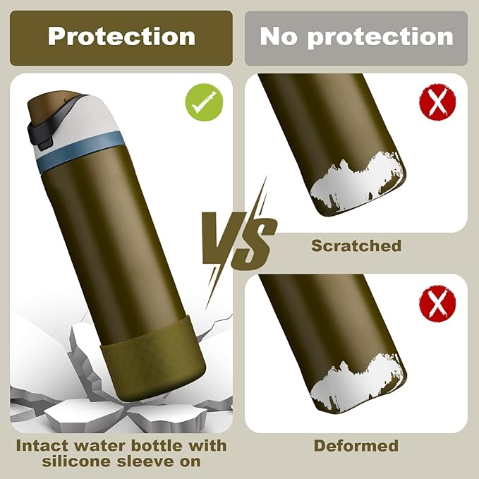 Silicone Boot for Owala Water Bottle 24 oz 32 oz 40 oz, Anti-Slip Protective Sleeve for FreeSip/Twist/Flip Stainless Steel Water Bottles Accessories