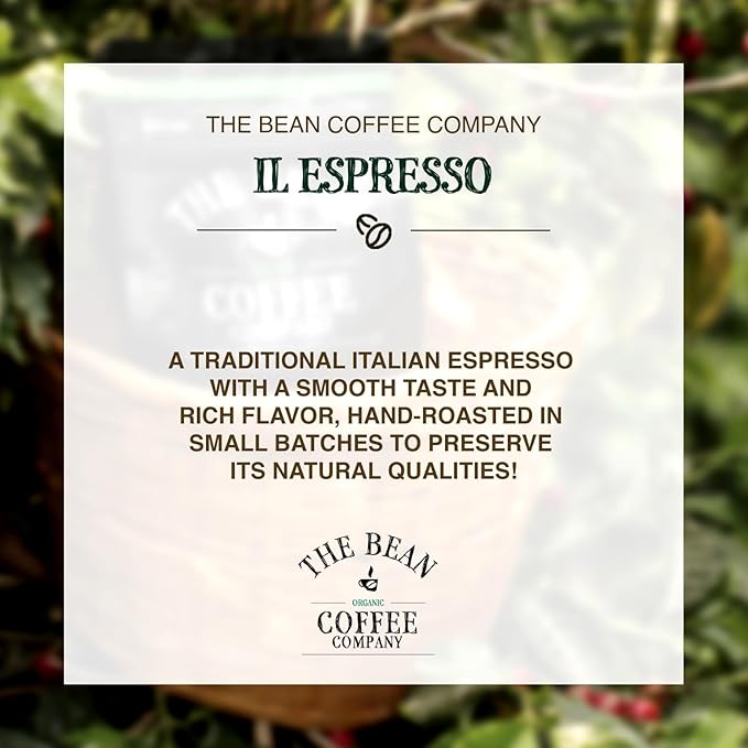 The Bean Organic Coffee Company Il Espresso, Classic Dark Roast, Whole Bean Coffee, 5-Pound Bag