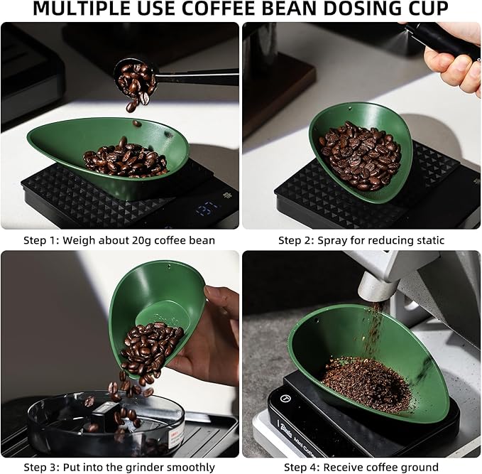 Bincoo Coffee Bean Dosing Cup, 2 Pack Dosing Tray Dosing Measuring Cup, Precise Coffee Measuring Tray for Grounds,Loose Leaf Tea, Spices, Hold about 30g