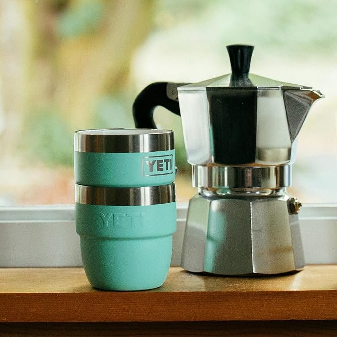 YETI Rambler 4 oz Stackable Cup, Stainless Steel, Vacuum Insulated Espresso/Coffee Cup, 2 Pack