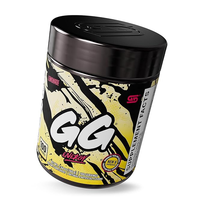 Gamer Supps GG® Energy - Lemonade (100 Servings) - Keto Friendly Gaming Energy and Nootropic Blend, Sugar Free + Organic Caffeine + Vitamins, Powder Drink
