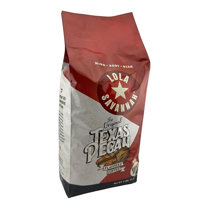 Lola Savannah Texas Pecan Whole Bean Caffeinated Coffee, 2lb
