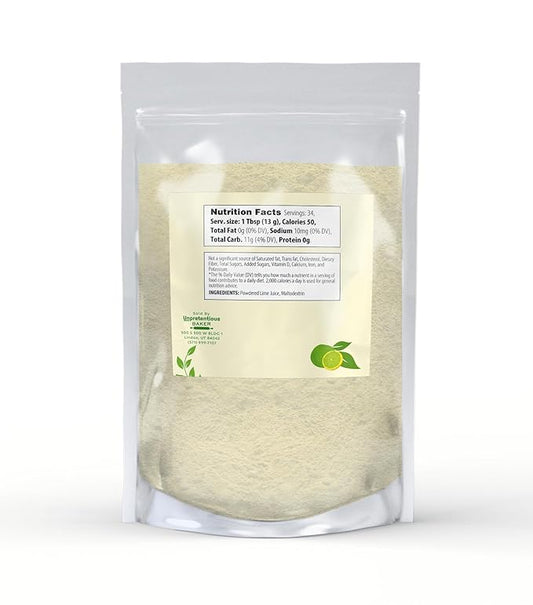 Unpretentious Lime Fruit Powder (1 lb) Delicious Sour Flavor, Baking Additive, Adds Flavor to Drinks
