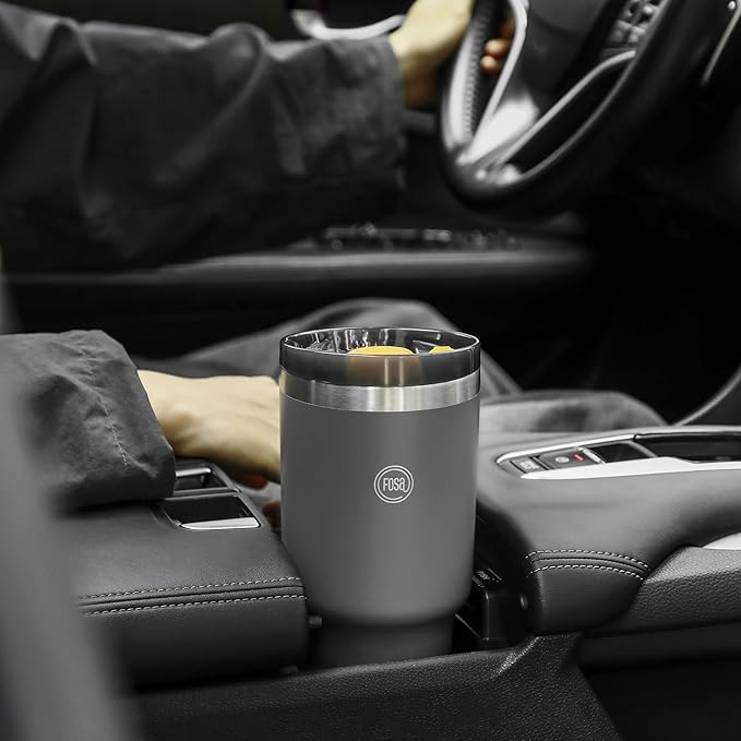 FOSA VacBrew 30oz Stainless Steel Travel Mug – Vacuum-Insulated Tumbler for Hot & Cold Drinks | Brew Directly in Mug with VacBrew System