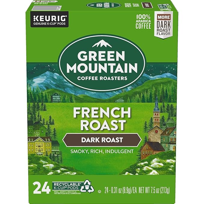 Green Mountain Coffee French Roast, K-Cup Portion Pack for Keurig K-Cup Brewers, 24-Count