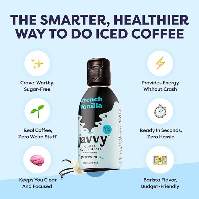 Coffee Concentrate - Cold Brew Coffee, Perfect for Hot or Iced Instant Coffees, Hot Drinks, Cold Brew Concentrate, 2 Pack - French Vanilla