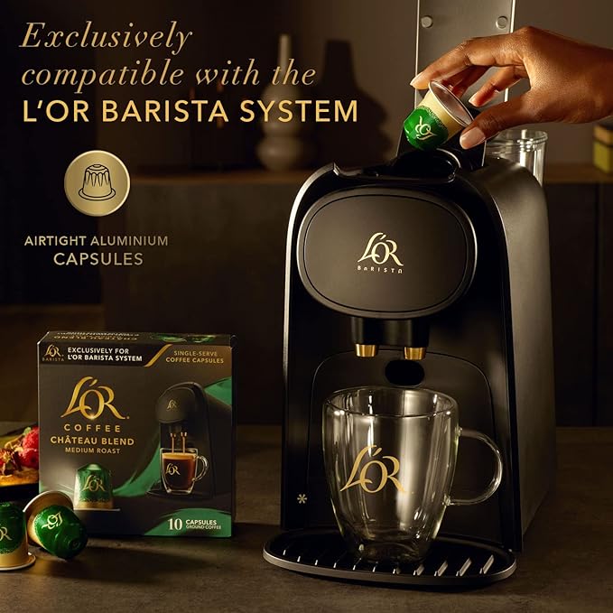 L'OR Coffee Pods, 10 Count Le Tigre Dark Roast Blend, Single-Serve Aluminum Coffee Capsules Compatible with the L'OR BARISTA System, 10 count (Pack of 1)