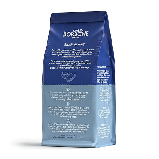 Caffè Borbone House Blend Ground Coffee (30 ounces) - Medium Roast, 100% Arabica, Expertly Roasted in Italy for a Rich and Smooth Taste, 3 Bags (10 oz each)