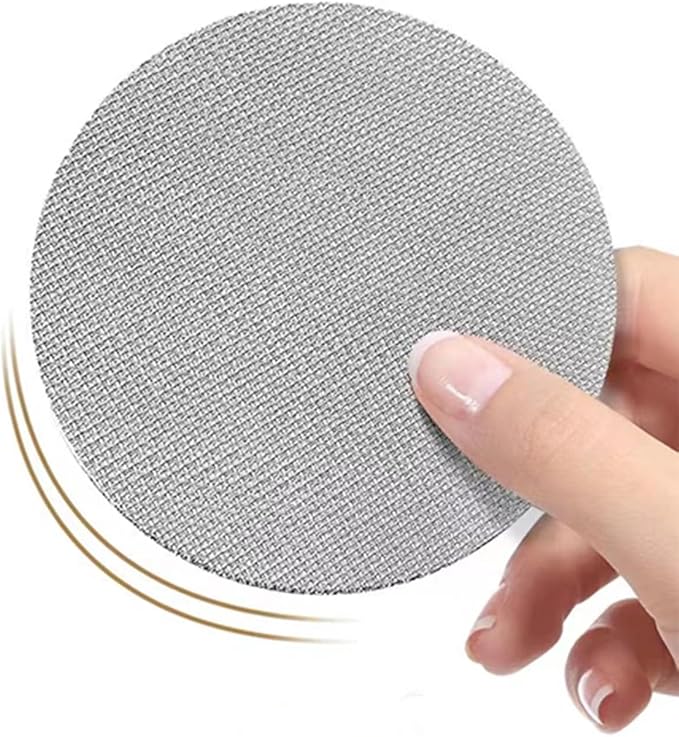 2 Pcs 53mm Espresso Puck Screen Stainless Steel, 1mm Thickness Reusable Coffee Filter Mesh Plate for Espresso Portafilter Filter Basket (53mm,150μm)