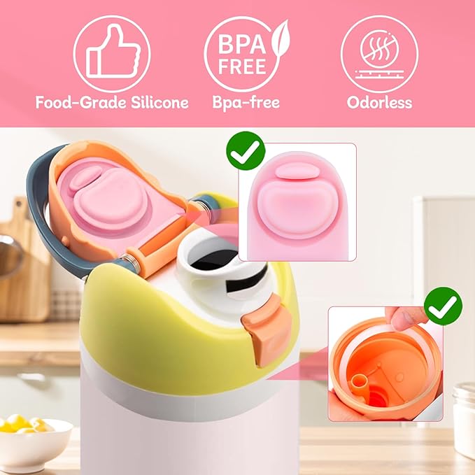 6 Sets Replacement Rubber Stopper and O Ring Gasket Compatible with Owala FreeSip 24oz 32oz,Water Bottle Lid Insert Cap Seal Parts for Owala 16/19/24/32/40oz Mouthpiece Accessories Z6S2