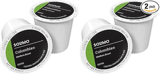 Amazon Brand - Solimo Medium Roast Coffee Pods, Colombian, Compatible with Keurig 2.0 K-Cup Brewers, 100 Count (Pack of 2)
