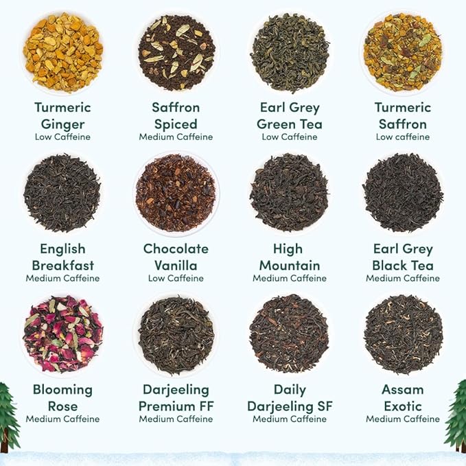 Limited Edition - Advent Calendar 2026 Folding Gift Box | 24 Unique Loose Leaf Teas - Holiday Gift Pack | Christmas Advent Calendar 2026 for Adults, Advent Calendar 2026 Adult Women and Men | VAHDAM