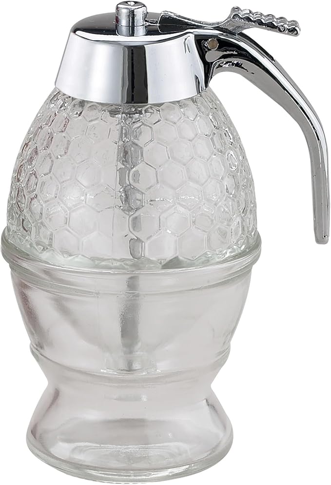 Mrs. Anderson’s Baking Syrup Honey Dispenser, Glass with Storage Stand, 8-Ounce Capacity