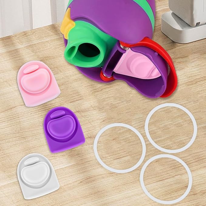 3 Sets Replacement Seal Gasket Stoppers for Owala Freesip Cap Mouth,Silicone O Sealing Ring Parts Water Bottle Top Lid Accessories for Owala Freesip 16/19/24/32/40oz（3 colors 3）