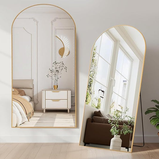 NEWBULIG Full Length Mirror, Upgraded Body Wall Mirrors with Shatter-Proof Glass, Floor Standing Mirror, Home Wall Decor