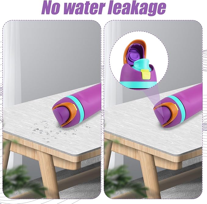 4pcs Replacement Stopper Compatible with Owala FreeSip 24oz 32oz, Water Bottle Top Lid Gasket for Owala 19/24/32/40oz Seal Bottle Cap Mouth Stopper Part Silicone Plug Accessories BPA-Free (Purple)