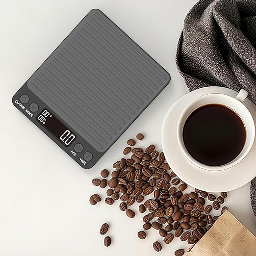 WEIGHTMAN Precision Coffee Scales with Dripper - Yellow LCD Screen, High Accuracy 2kg/0.1g