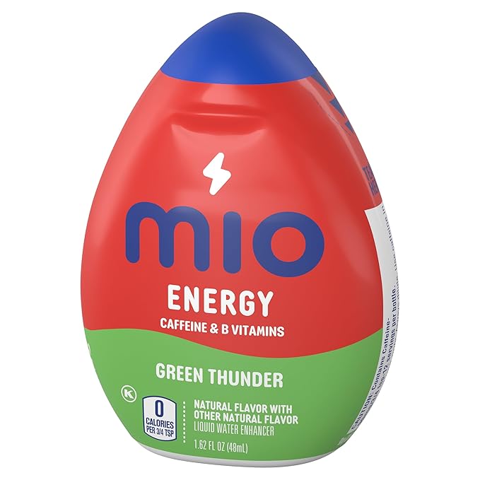 Mio Energy Liquid Water Enhancer, Green Thunder, 1.62 OZ, (Pack of 5)