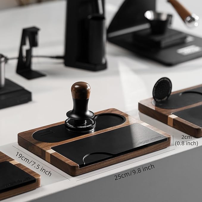 MHW-3BOMBER Espresso Tamping Station 51-58mm Espresso Accessories Station Tamper Holder Station Detachable Silicone Coffee Tamper Mat TS5151