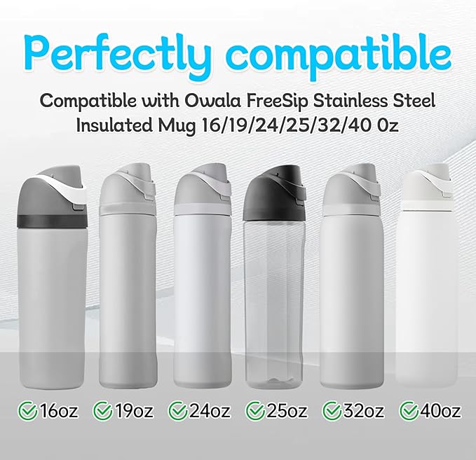 4 Sets Replacement Seal Gasket Stoppers for Owala Freesip Cap Mouth,Silicone O Sealing Ring Parts Water Bottle Top Lid Accessories for Owala Freesip 16/19/24/32/40oz 4p1-a03