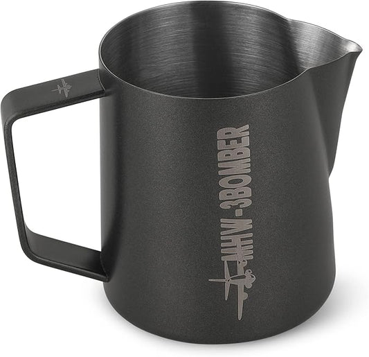 MHW-3BOMBER Espresso Steaming Pitcher Milk Frothing Pitcher Stainless Steel Milk Coffee Cappuccino Latte Art Barista Cup (5.0 Matte Black, 13.5oz/400ml), P5031B