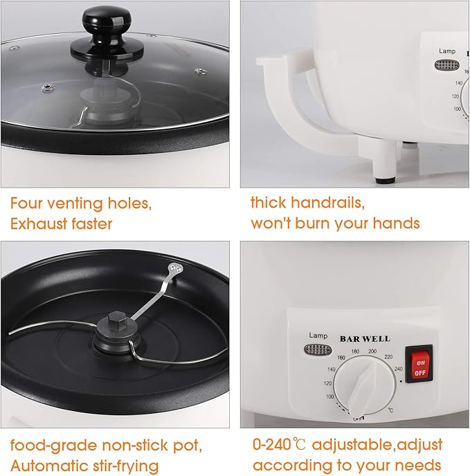 Coffee Roaster Machine Home Coffee Beans Baker 750g Household Electric Coffee Bean Roasting Machine 110V 1200W