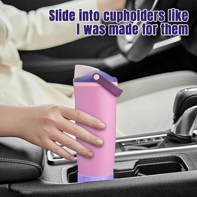 2PCS Silicone Boot Compatible with Owala 30oz & 40oz FreeSip Sway Bottles & Tumblers, Protective Anti-Slip Bottom Cover Sleeve for Freesip Sway Tumbler