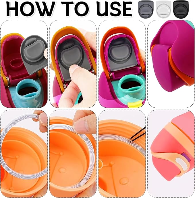 3 Sets Replacement Seal Stopper and O Ring Gasket Compatible with Owala FreeSip 24oz 32oz,Water Bottle Lid Insert Cap Rubber Seal Parts for Owala 16/19/24/32/40oz Mouth Piece Accessories Z3K13