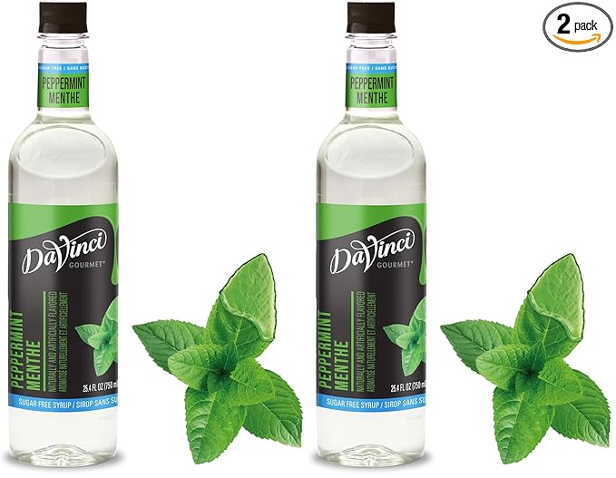 DaVinci Gourmet Sugar-Free Peppermint Syrup, 25.4 Fluid Ounces (Pack of 2)