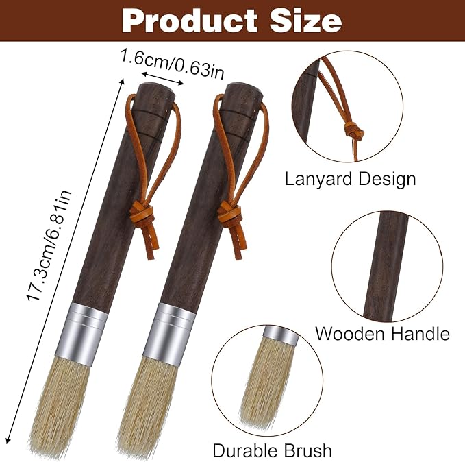 Guduling 2pcs Coffee Cleaning Brush, Espresso Machine Brush, Espresso Machine Cleaning brush for Group Heads, Shower Screen, Portafilter, Scoop, Tamper