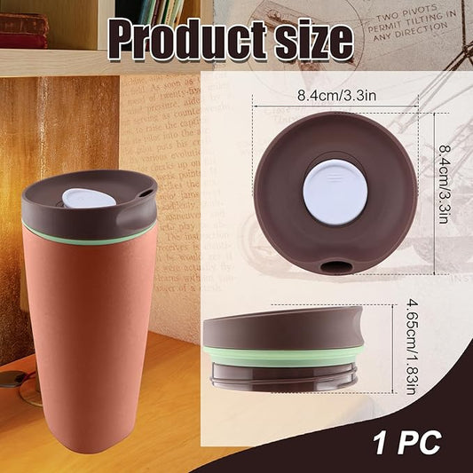 Replacement Lid for Owala SmoothSip 12oz, 20oz & 24oz – BPA-Free Leakproof Slider Cover (Light Brown)