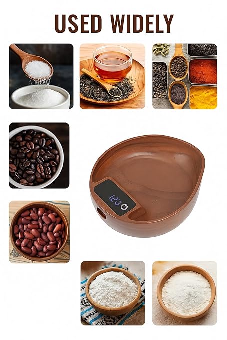 Premium Walnut Wood Coffee Scale – 0.1g Precision, USB-C Rechargeable Espresso & Kitchen Scale | Perfect Holiday Gift for Coffee Lovers, Baking & Tea (Walnut Wood)