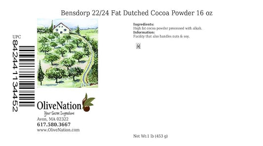 OliveNation Bensdorp Bensdorp 22/24 Fat Dutched Cocoa Powder 16 Ounce