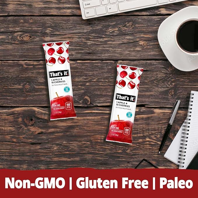 That’s it. Fruit Bars Variety Pack (20 Pack) | 100% Natural Fruit Snacks, Gluten-Free, Vegan & Low Carb | Healthy Snack Bars – Strawberry, Mango, Blueberry, Cherry & Fig
