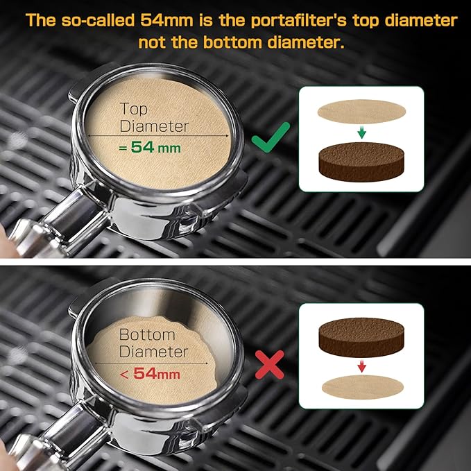 600pcs Espresso Filter Paper for Ninja Luxe Cafe Accessories Breville Espresso Machine Accessories, Portafilter Filter Disposable Puck Screen for Breville Coffee Maker, 54mm