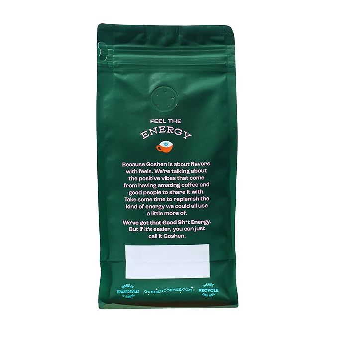 Goshen Coffee Roasters Ground Black Dog Espresso Blend | Dark Roast, Espresso or Brewed | Award-Winning, Natural and Washed | Roasted Nuts, Molasses, Dark Cocoa Flavors | 12 Oz Bag