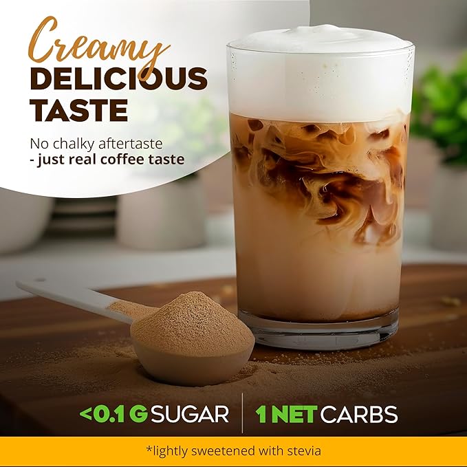 MariGold High Protein Collagen Coffee - Mocha Collagen Latte, Dairy Free, 20g Grass-Fed Type I & III Collagen Peptides, Energy Boost, 2 Shots Organic Espresso, Non-GMO, 1 Lb Bag, 15 Servings