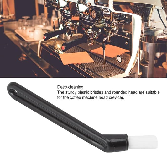 Coffee Machine Cleaning Brush,Curved Handle Nylon Brush,for Grinder Machine,Black Grinder Cleaning Brush